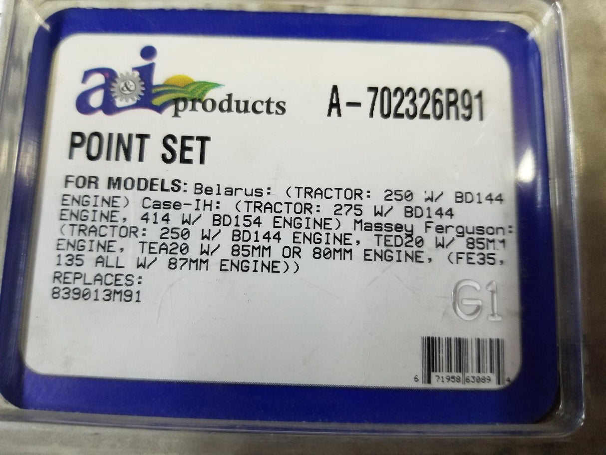 A-702326R91  A&I PRODUCTS 702326R91 POINT SET