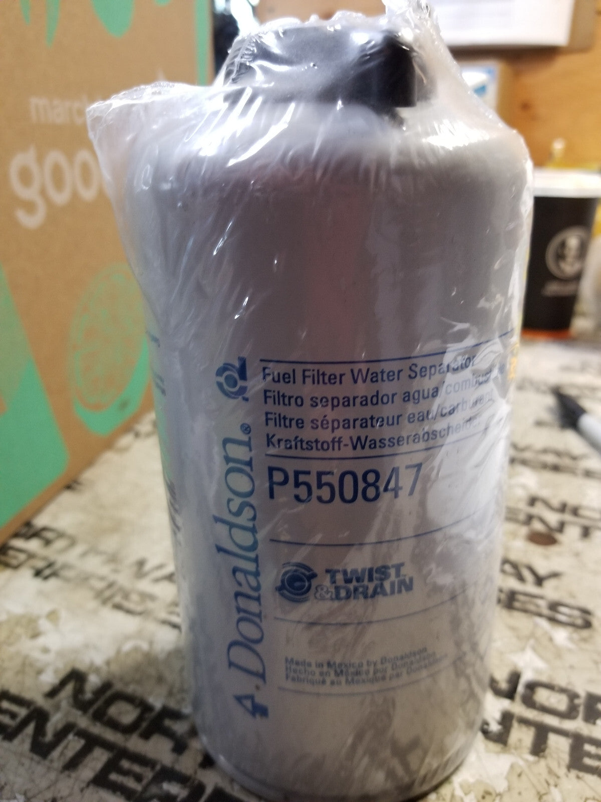 Donaldson Fuel Filter Water Separator Spin-on Twist&drain- P550847