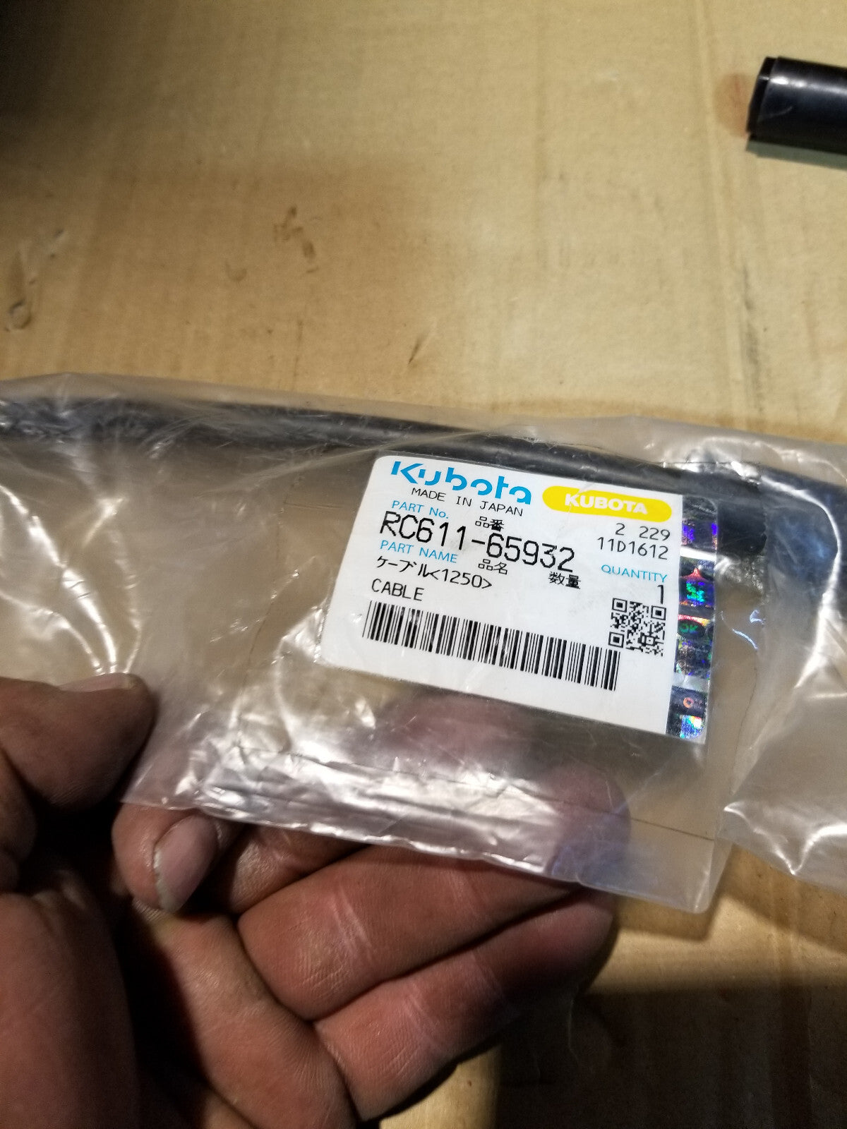 RC611-65932 KUBOTA CABLE