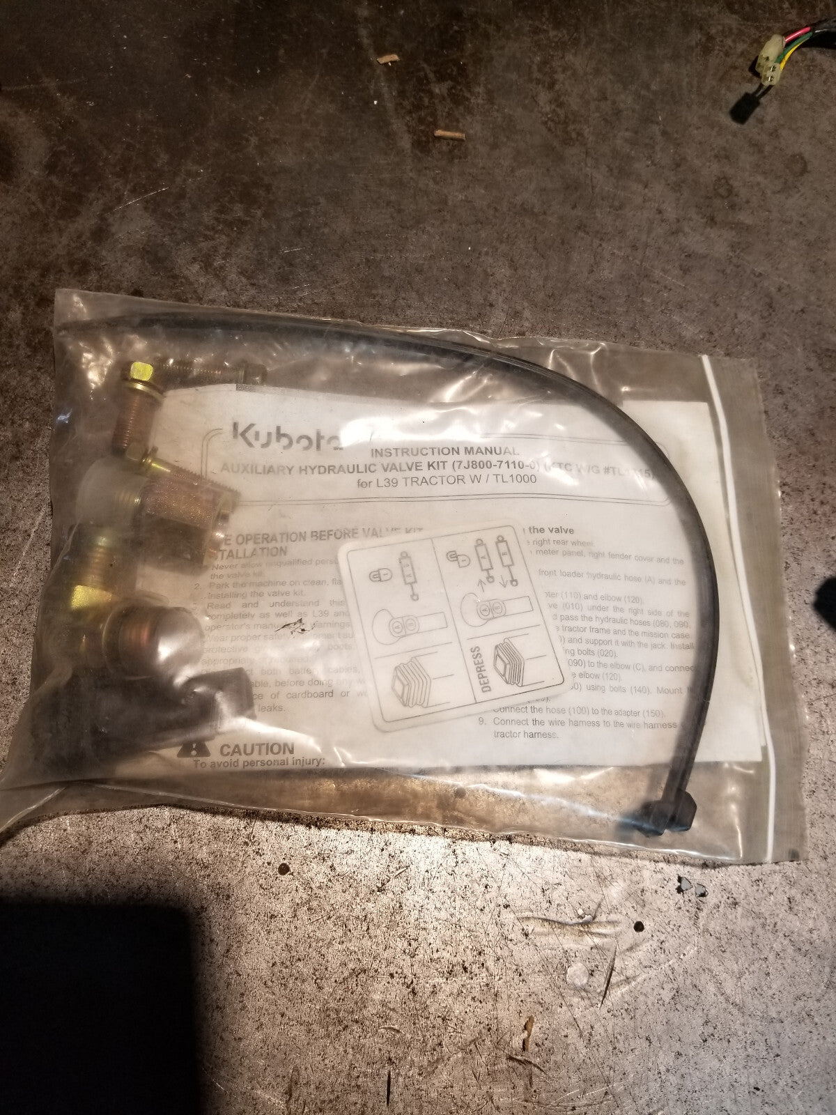 L39 TRACTOR TL1000 TL1715 HYDRAULIC VALVE 7J800-7110 SK-G01-C7Y-GPT-D1-5162H