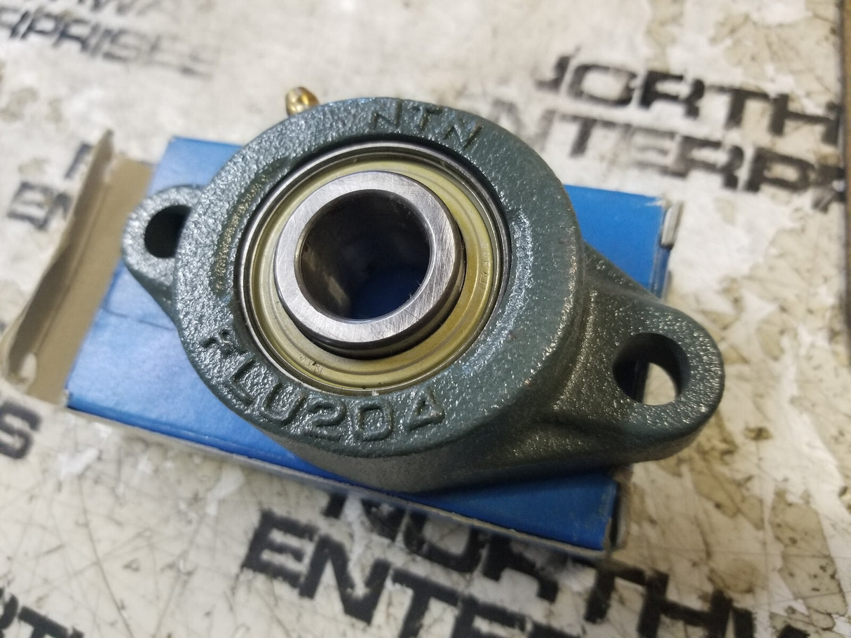 FL204D1 Flange-Mount Housing - Two-Bolt Flange, Solid Housing, Cast Iron, Uncoat