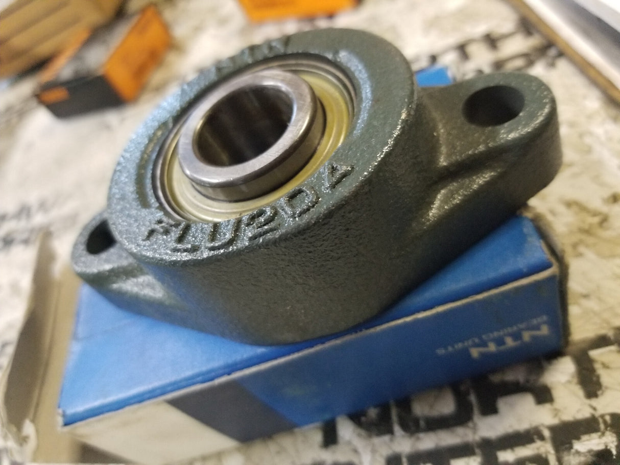 FL204D1 Flange-Mount Housing - Two-Bolt Flange, Solid Housing, Cast Iron, Uncoat