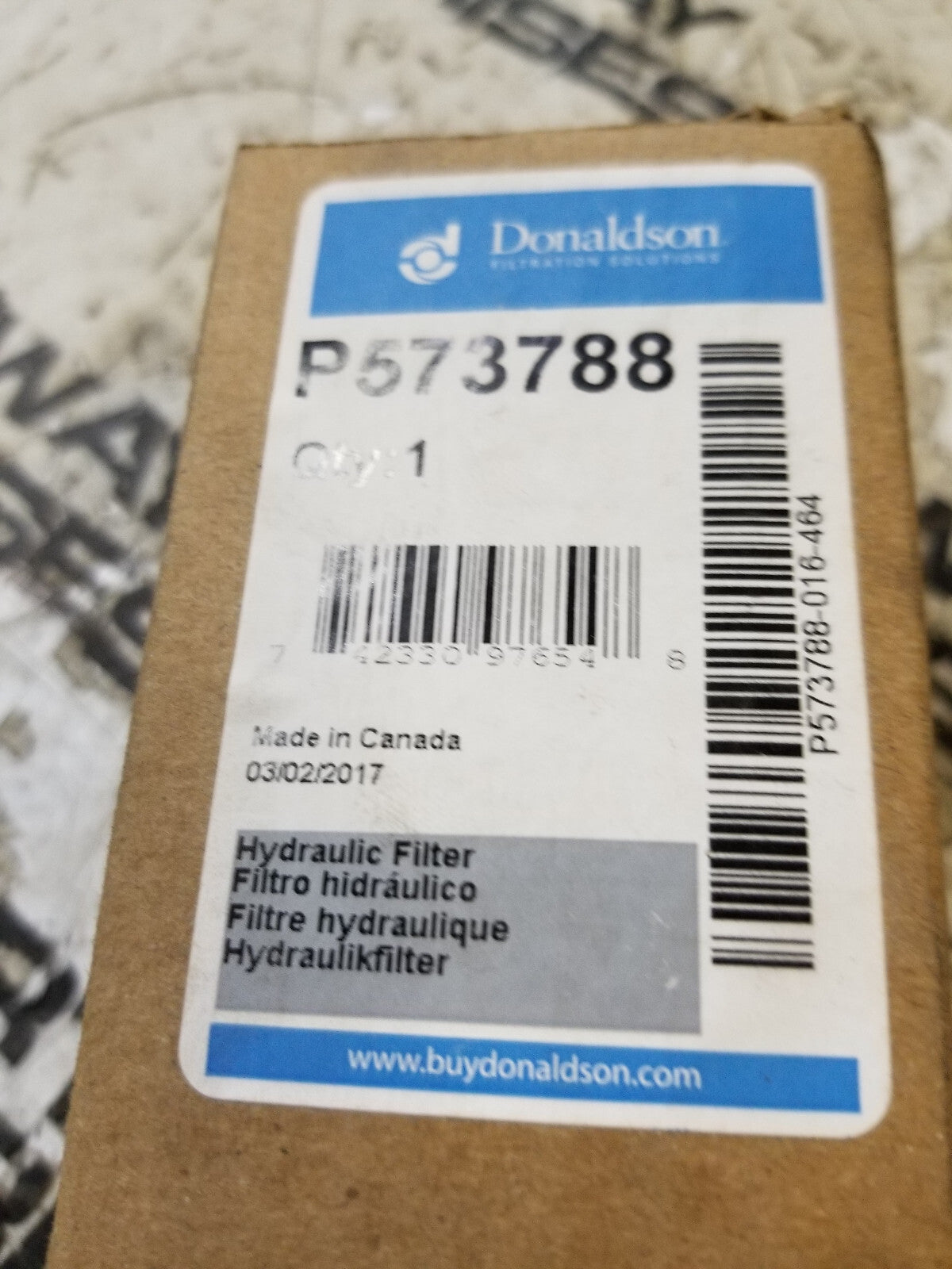Donaldson Hp Hydraulic Cartridge - P573788