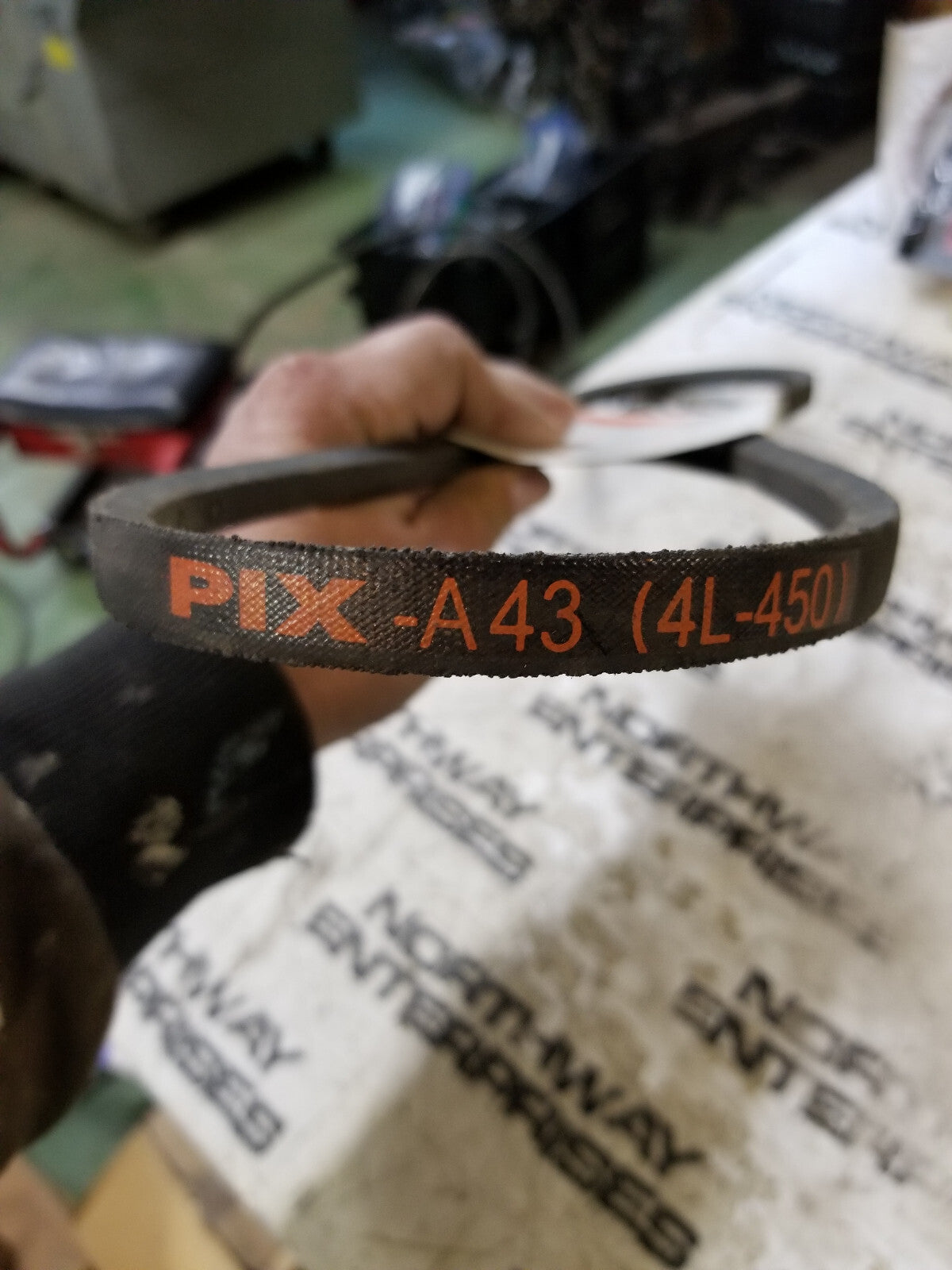 A43 BELT  V-Belt - A, 1/2 in Top Width, 1 Strand, 45 in Nominal Outside Length