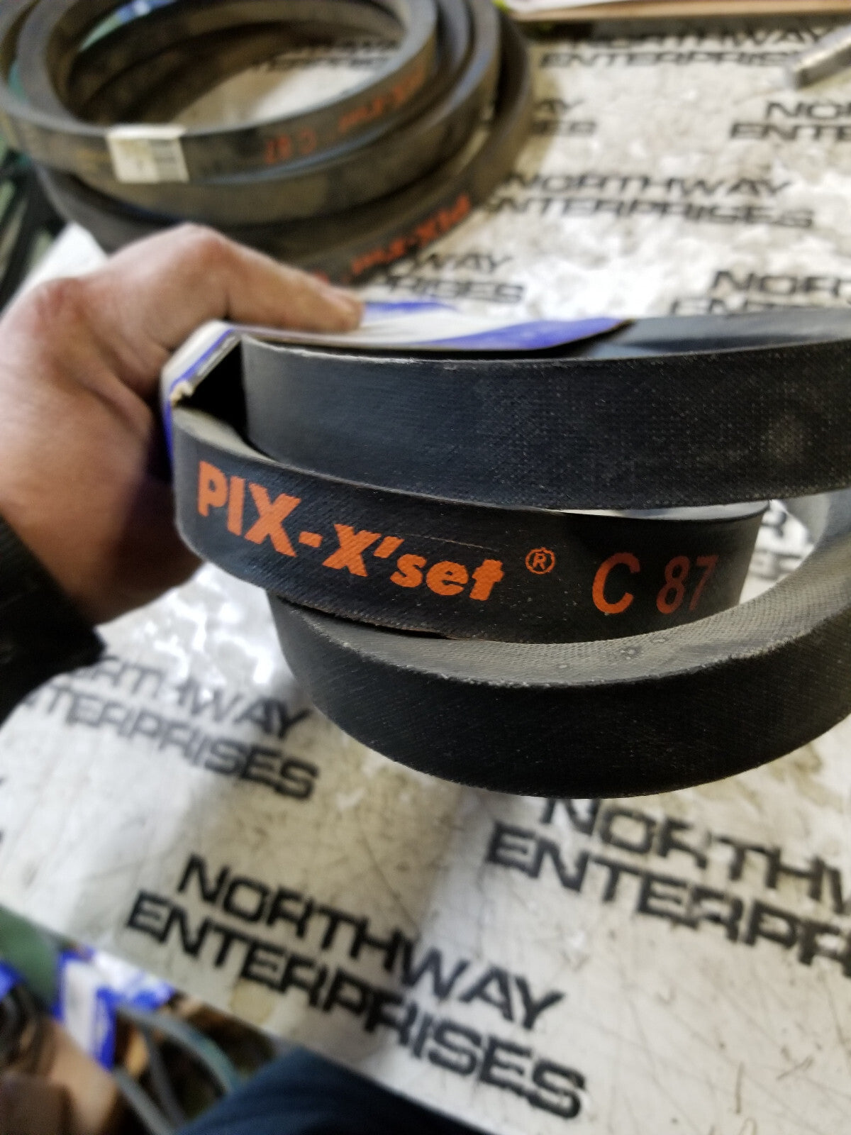 C87 C-SECTION WRAPPED BELT 7/8" X 91"