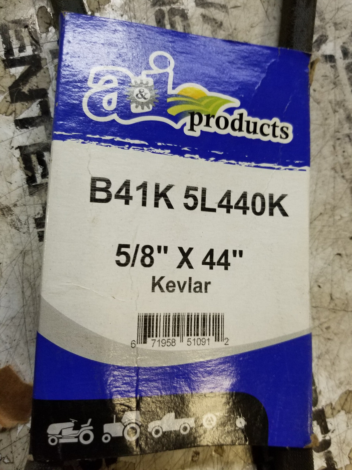 LOT OF 2PC - B41K 5L440K Heavy Duty V-Belt 5/8 inch x 44 inches B41K-5L440K