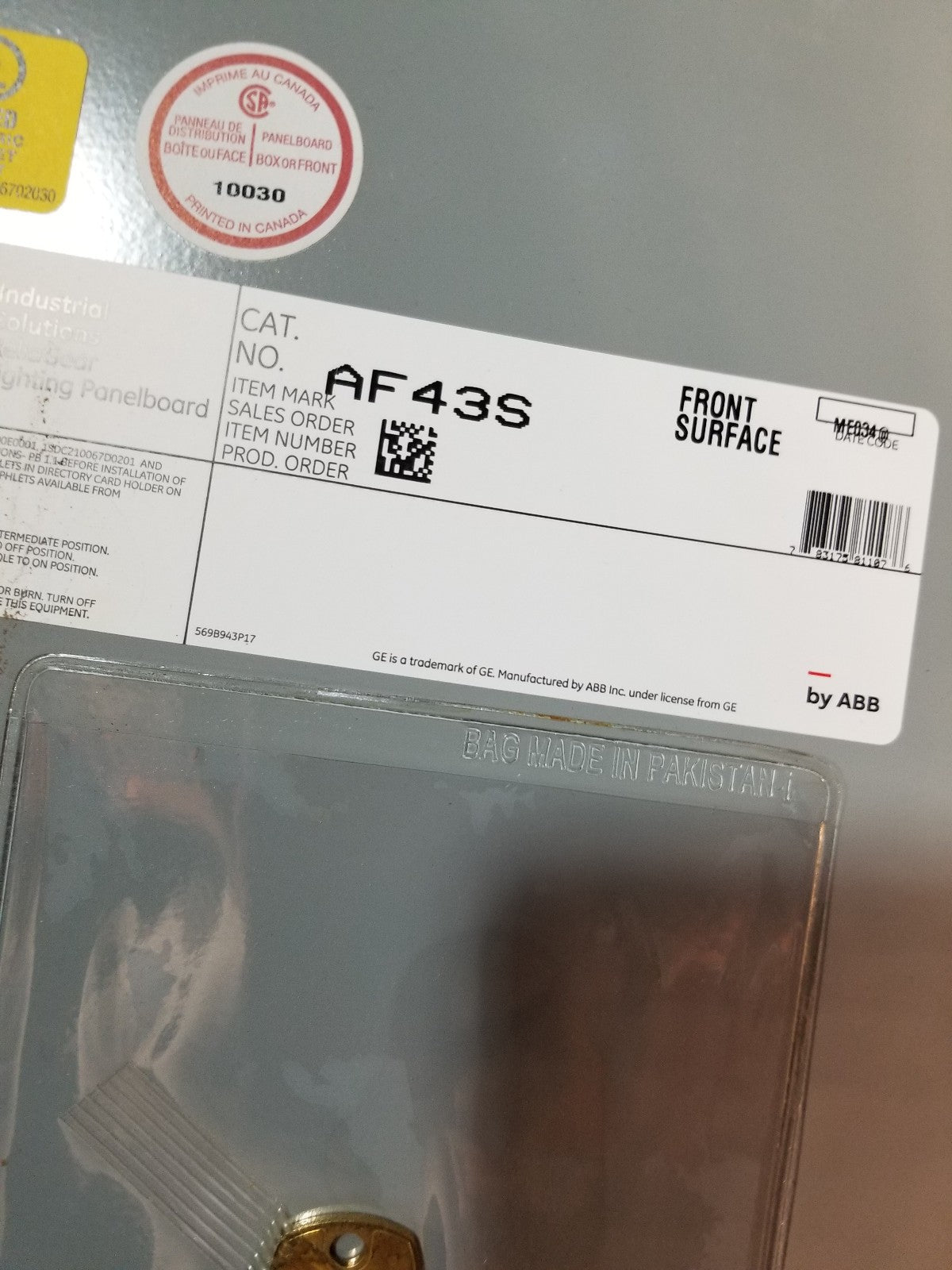 AF43S GE A-SERIES PANEL BOARD