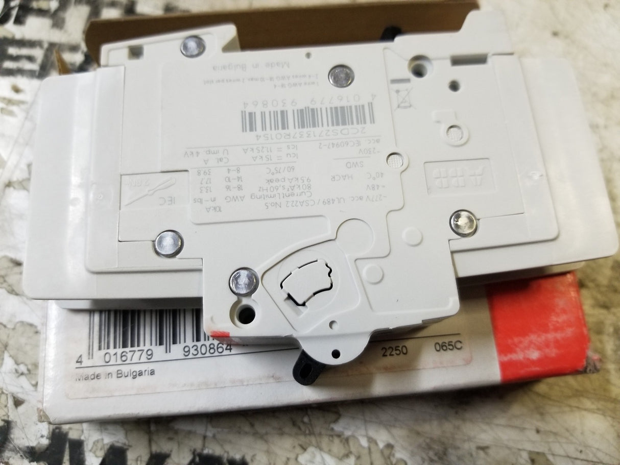 ABB 15AMP  2CDS-271337 RO154 2CDS 271337 R0154 Circuit Breaker SU 201M-C15