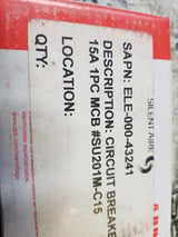 ABB 15AMP  2CDS-271337 RO154 2CDS 271337 R0154 Circuit Breaker SU 201M-C15