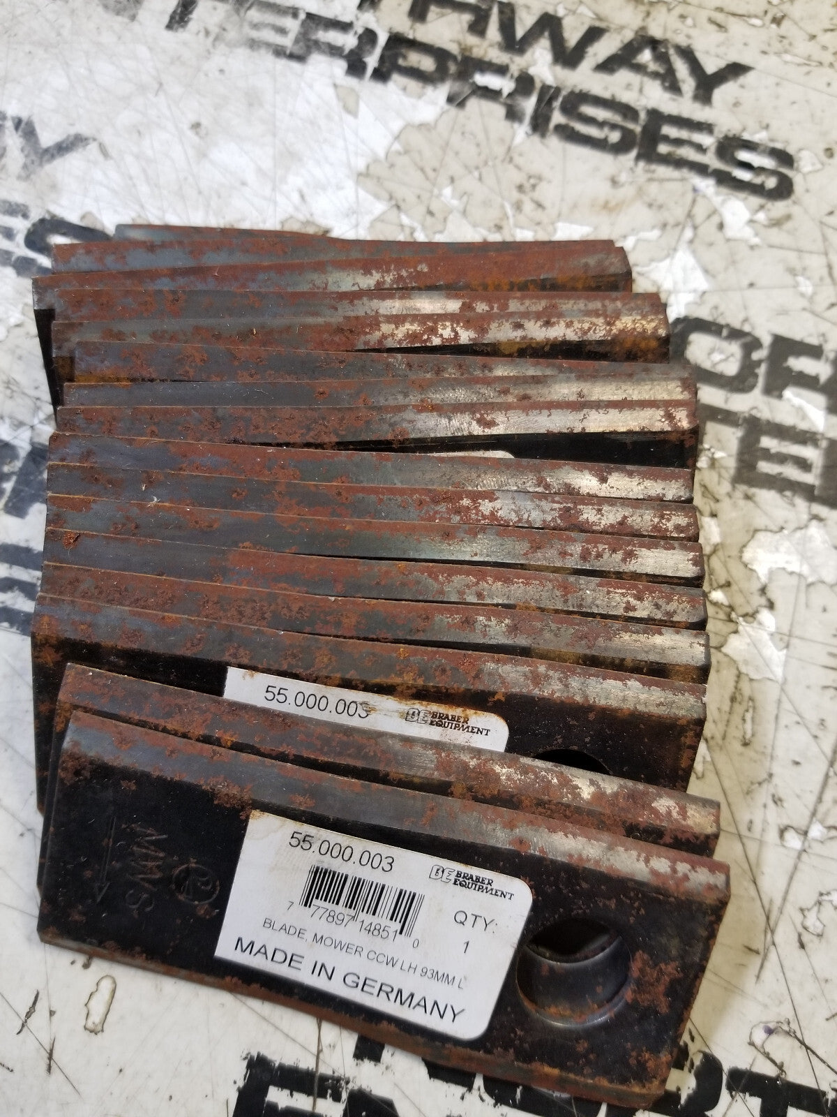 BE Rotary Hay Mower (Blades 55.000.003) Hay Mower Blades CCW  BOX OF 16 BLADES