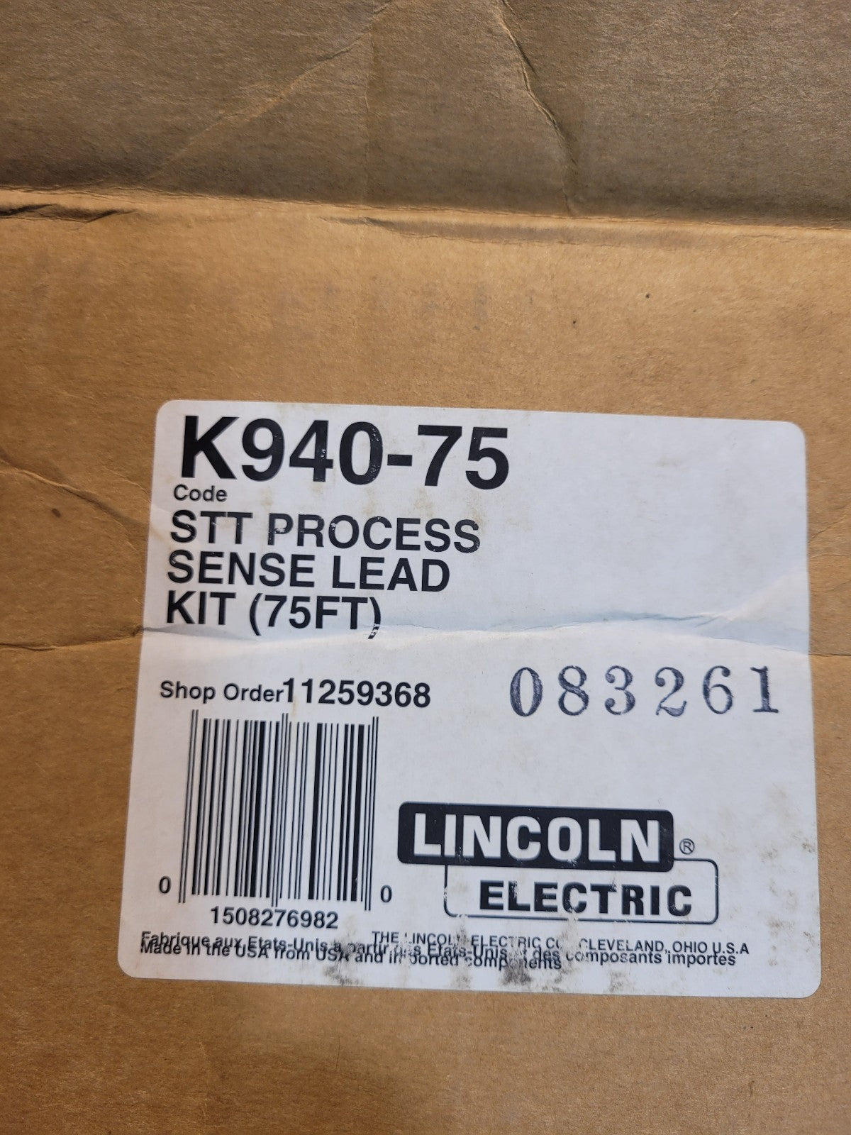 LINCOLN K940-75 STT® Sense Lead Kit - 75 ft (23 m)
