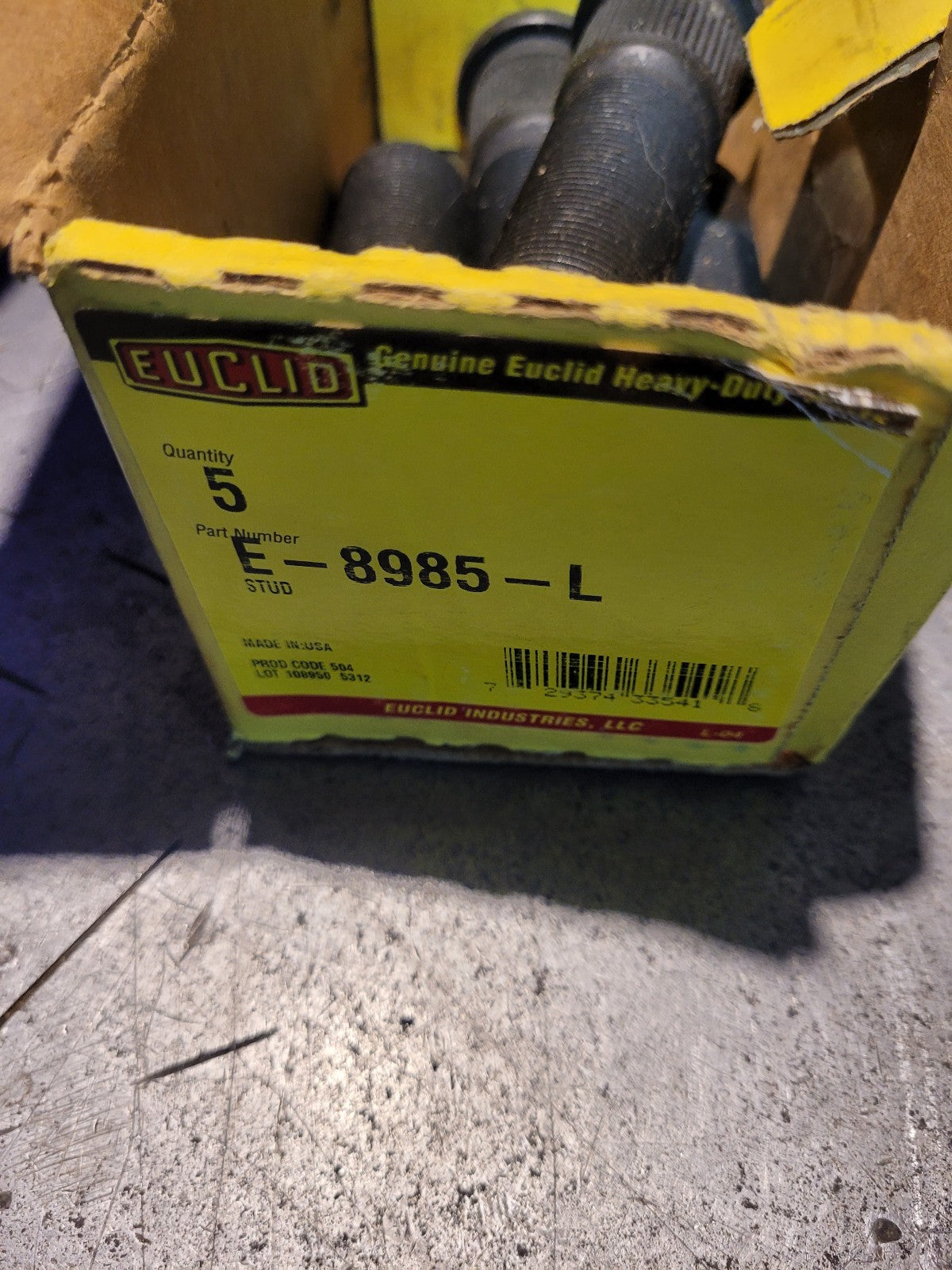 LOT OF 4 PC - E-8985-L EUCLID -1/8"-16 x 3.81 Inch Long | Left