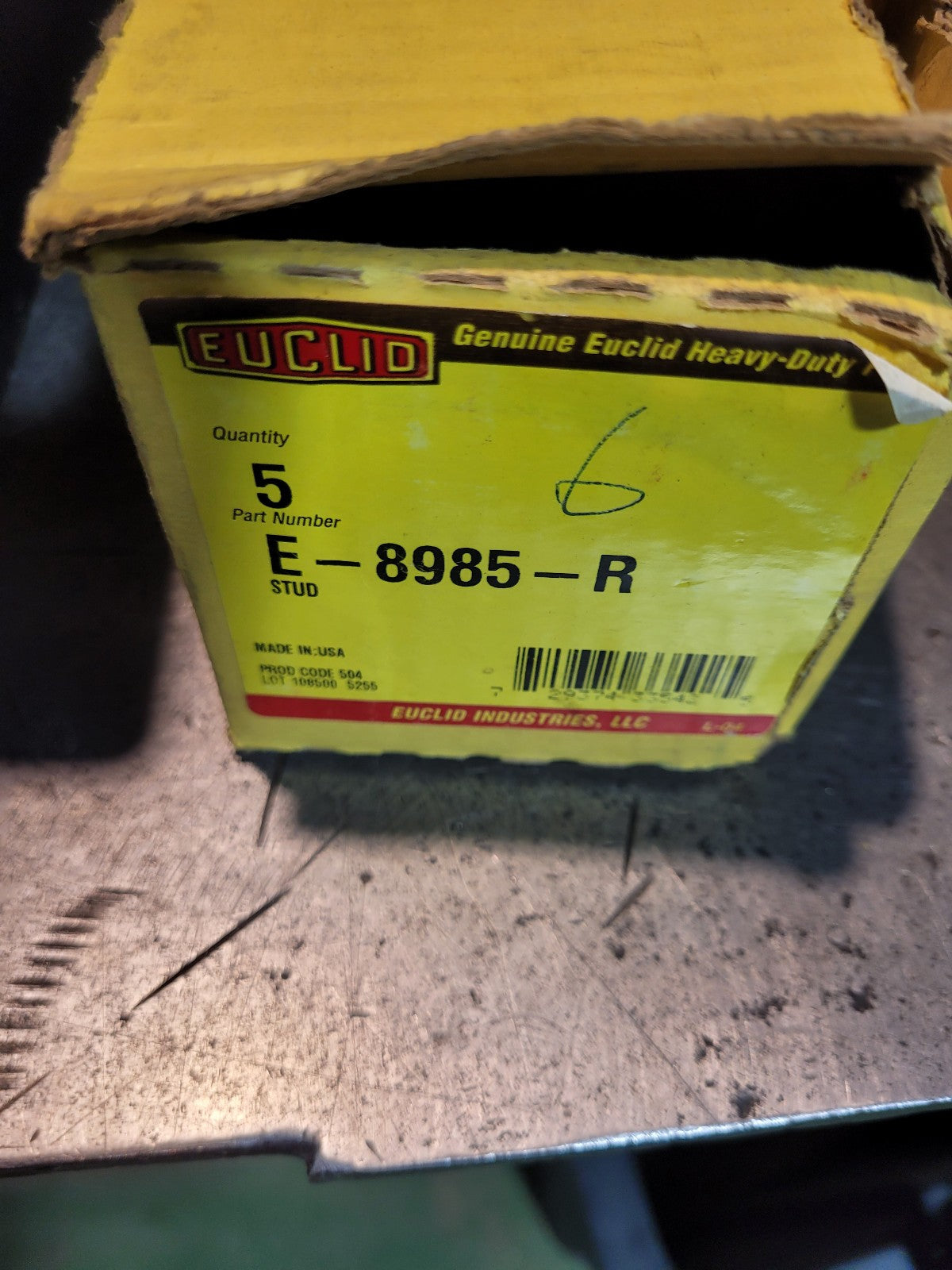 LOT OF 6 PC - E-8985-R Serrated Stud, UHL: 3-13/16 in, Thread: 2-5/16 in x 1-1/8