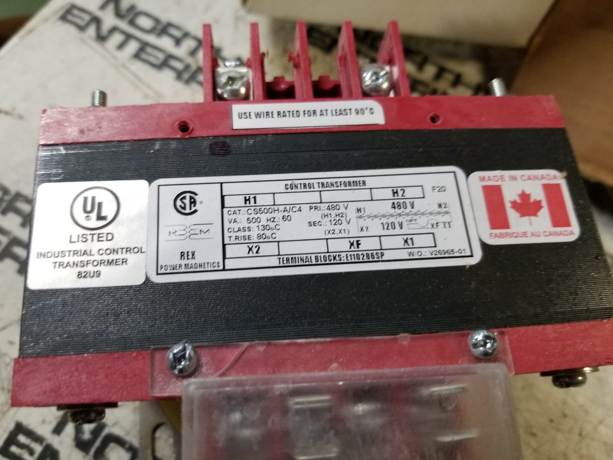 REX CS500H-A/C4 480V CONTROL TRANSFORMER