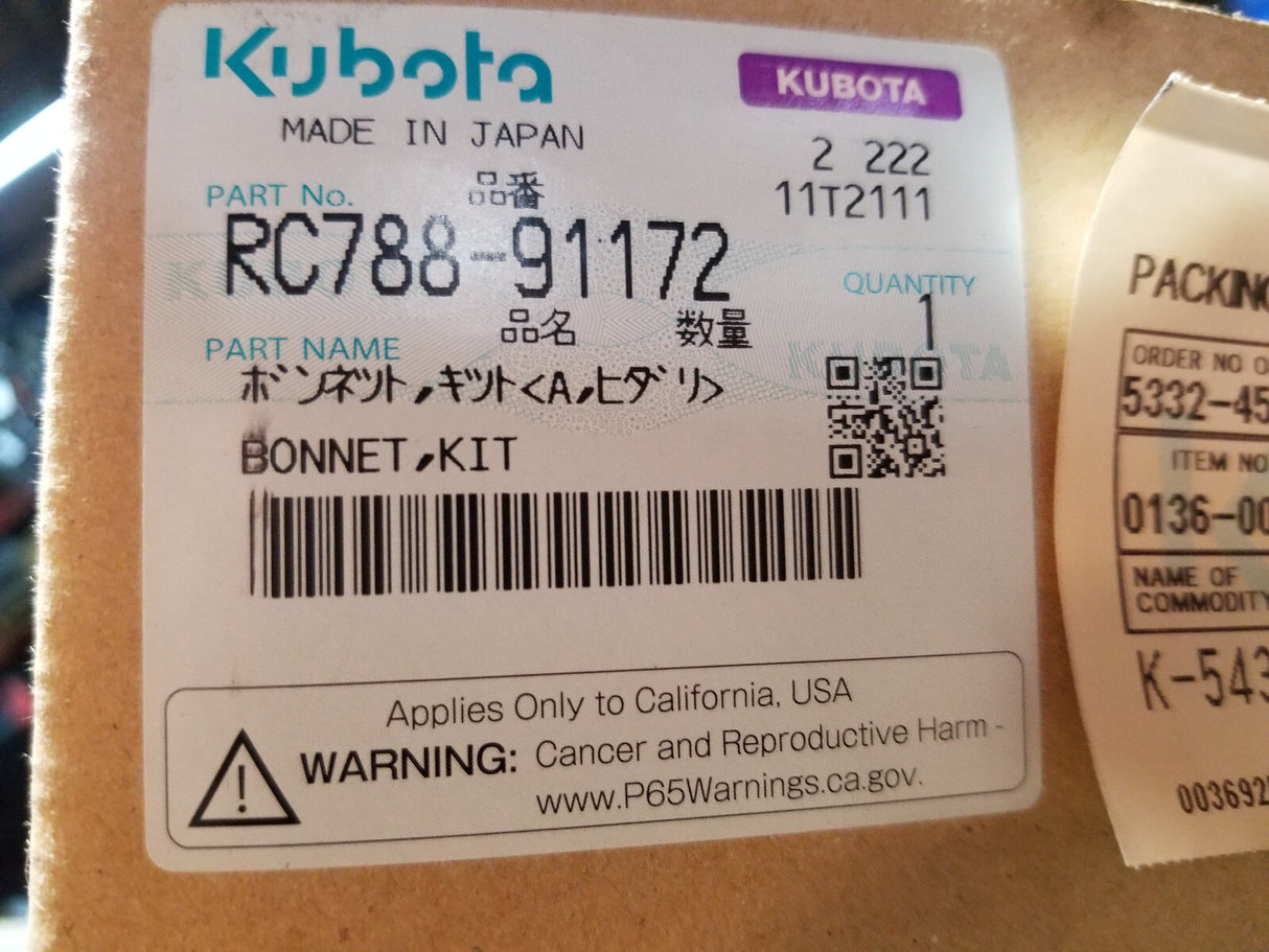 RC788-91172 KIT BONNET (LH) REPLACES RC788-91170