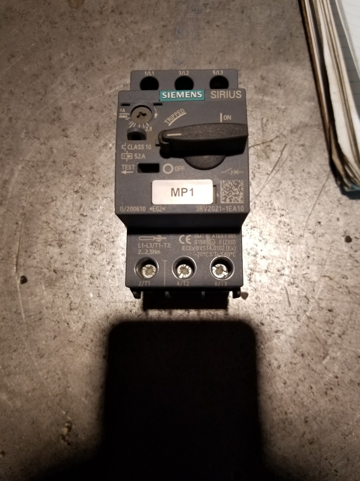 3RV2021-1EA10 SIEMENS CIRCUIT BREAKER