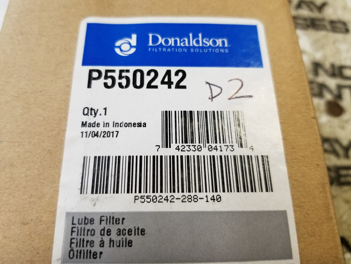 DONALDSON P550242  LUBE FILTER, SPIN-ON BYPASS