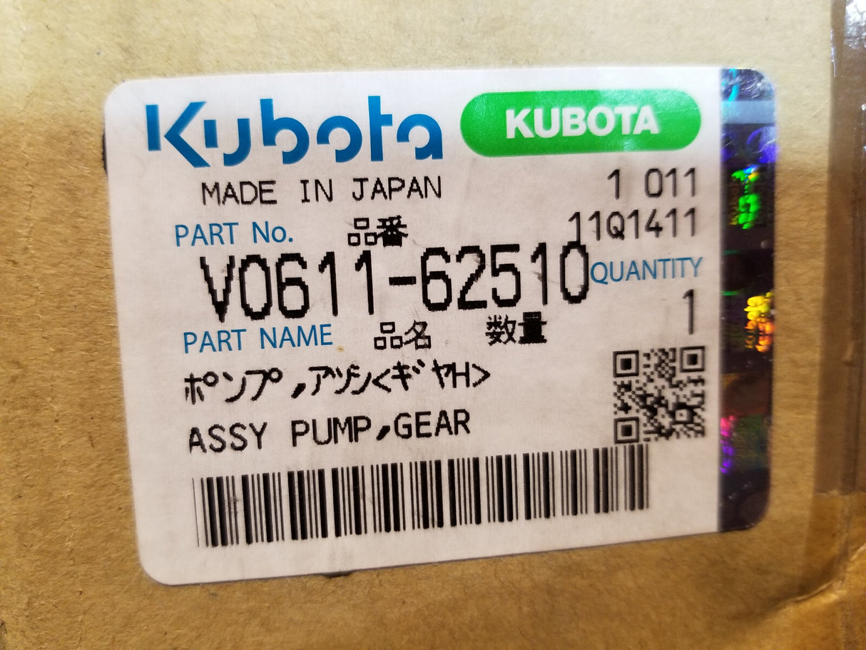 V0611-62510 OEM KUBOTA High-Flow Tandem Hydraulic Pump Fits Kubota SVL90-2C