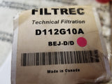 D112G10A FILTREC HYDRAULIC FILTER ELEMENT cross P566202 P165015 3I0648