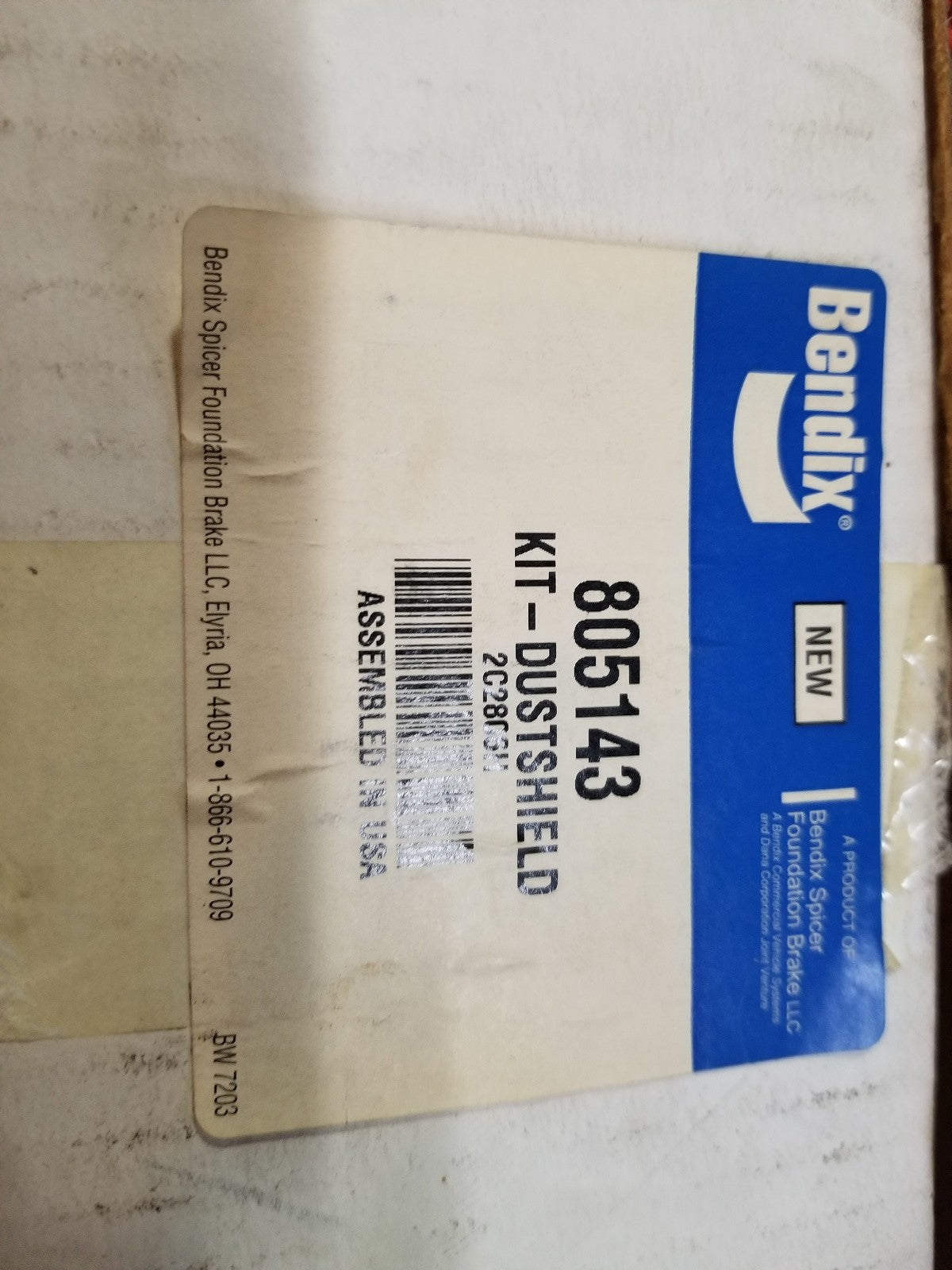 BENDIX 805143 BACKING PLATE DUST SHEILD