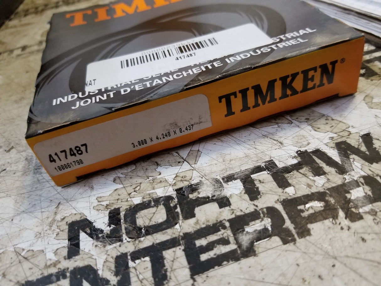 417487 TIMKEN Oil Seal - Solid, 3.000 in Shaft Dia., 4.254 in OD