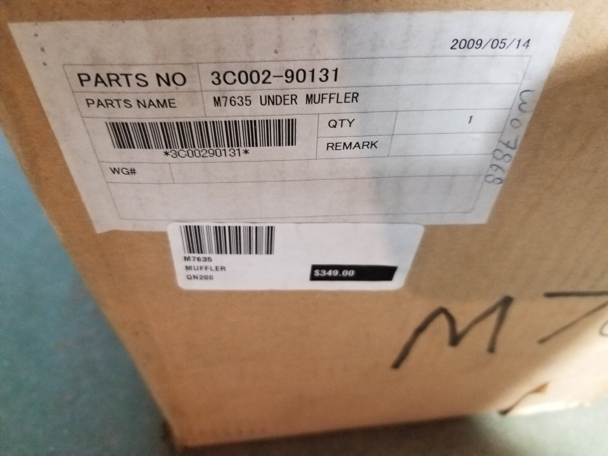 Kubota 3C002-90131 MUFFLER ASSEMBLY M7635 UNDER  MUFFLER