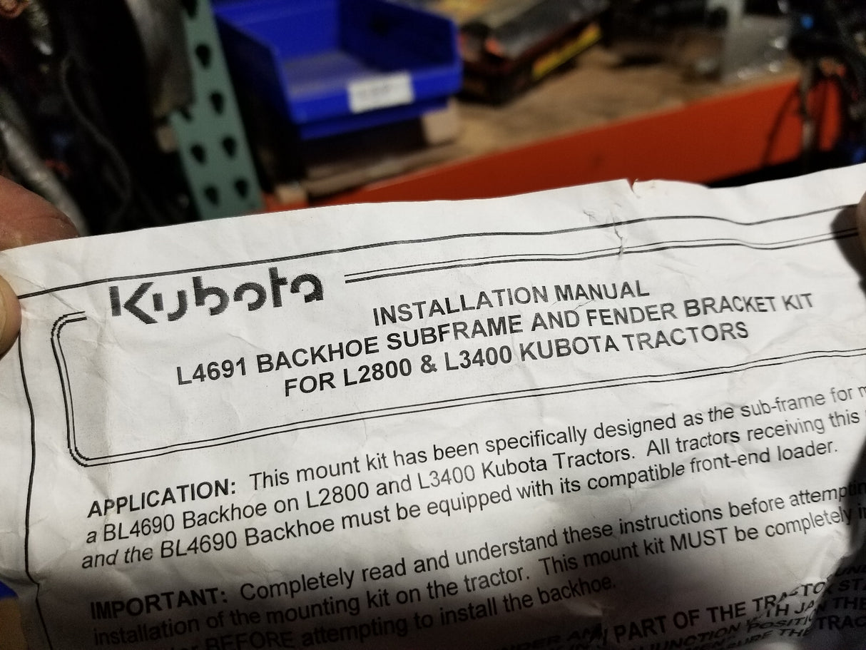 L4691 FENDER BRACKET KITS
