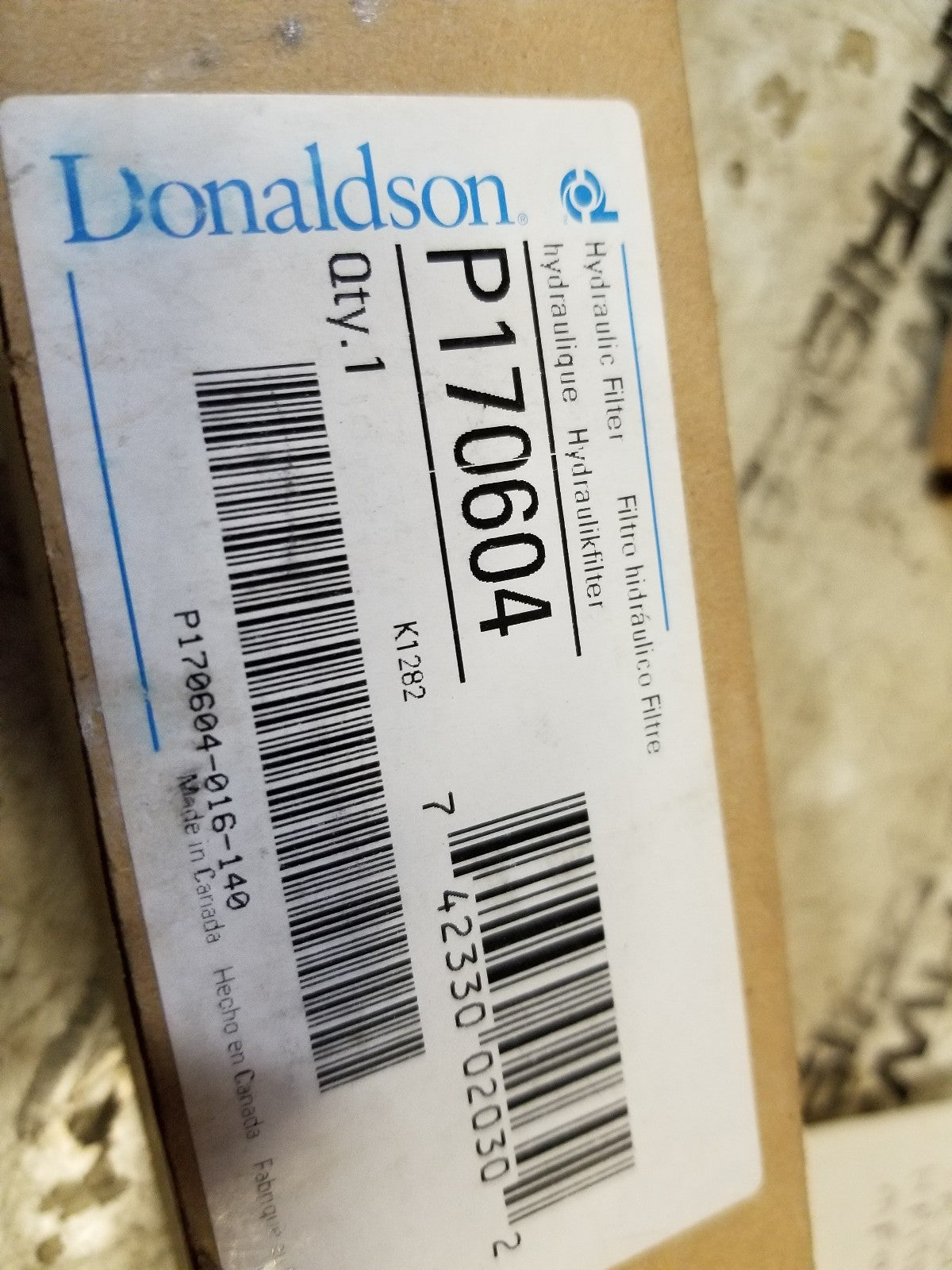 DONALDSON P170604 HYDRAULIC FILTER