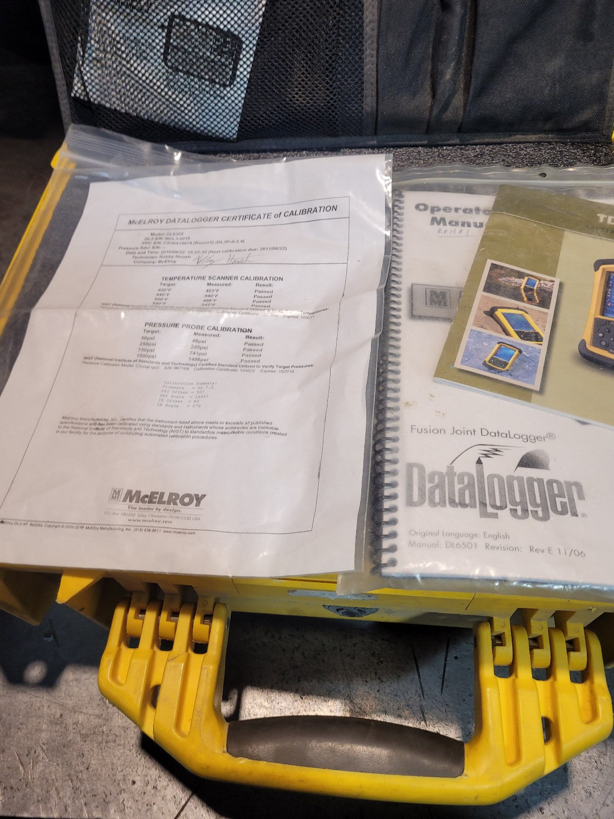 MCELROY DATALOGGER DL4501 MDL3-0015 WITH CASE