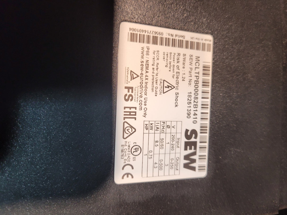 NEW 18251390 MCLTPB00082B1410 SEW VOLTAGE INVERTER