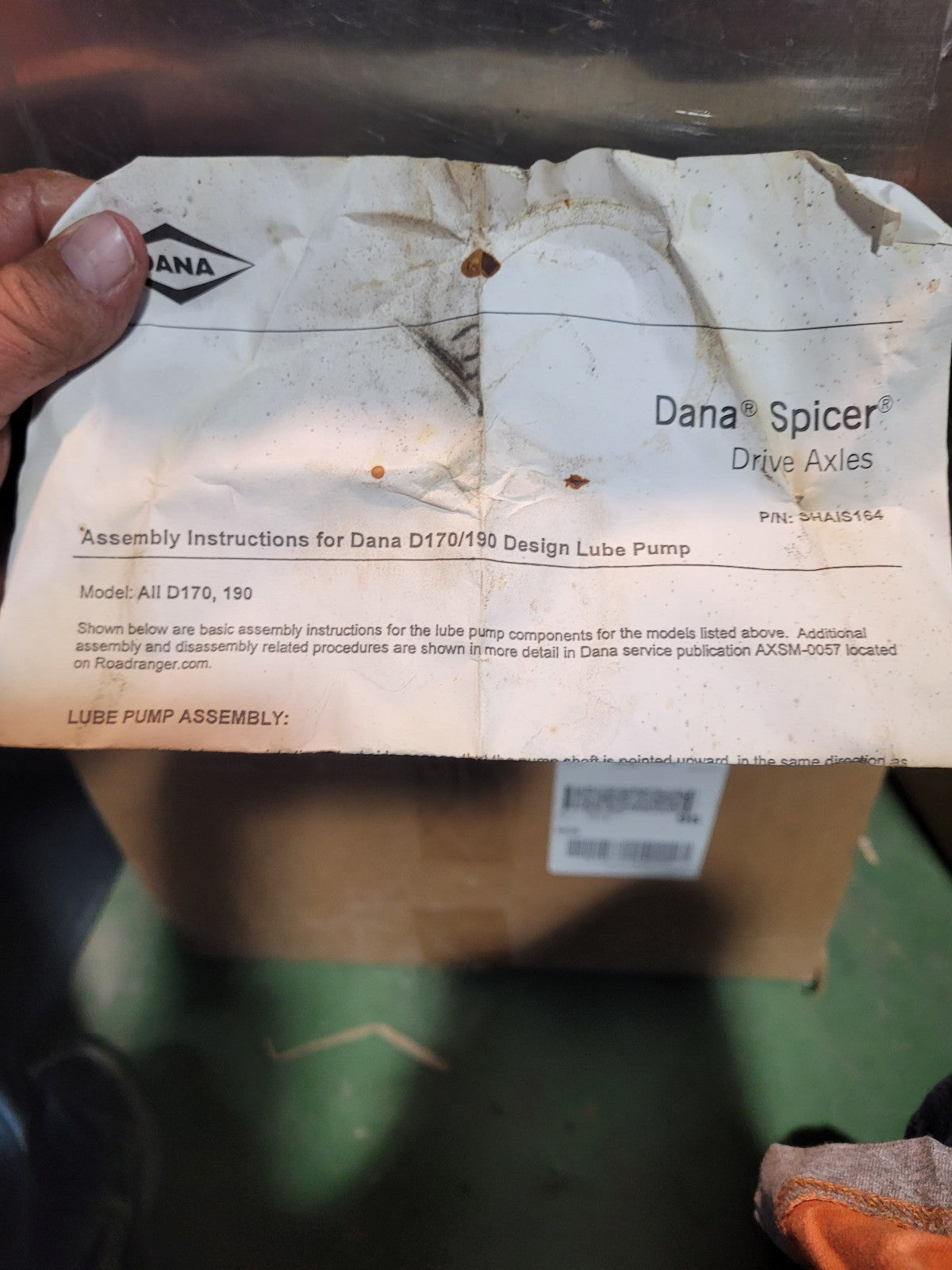 513876 ETN SPICER SIDE GEAR AND LUBE PUMP KIT REPLACED BY  504065