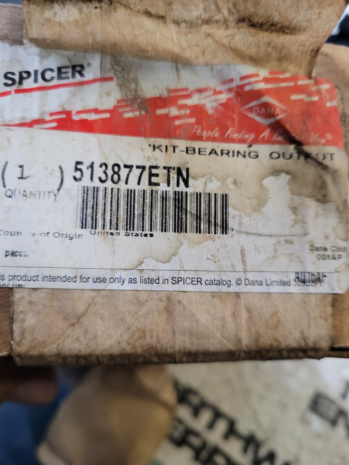 SPICER 513877ETN 513877 OUTPUT BEARING KIT