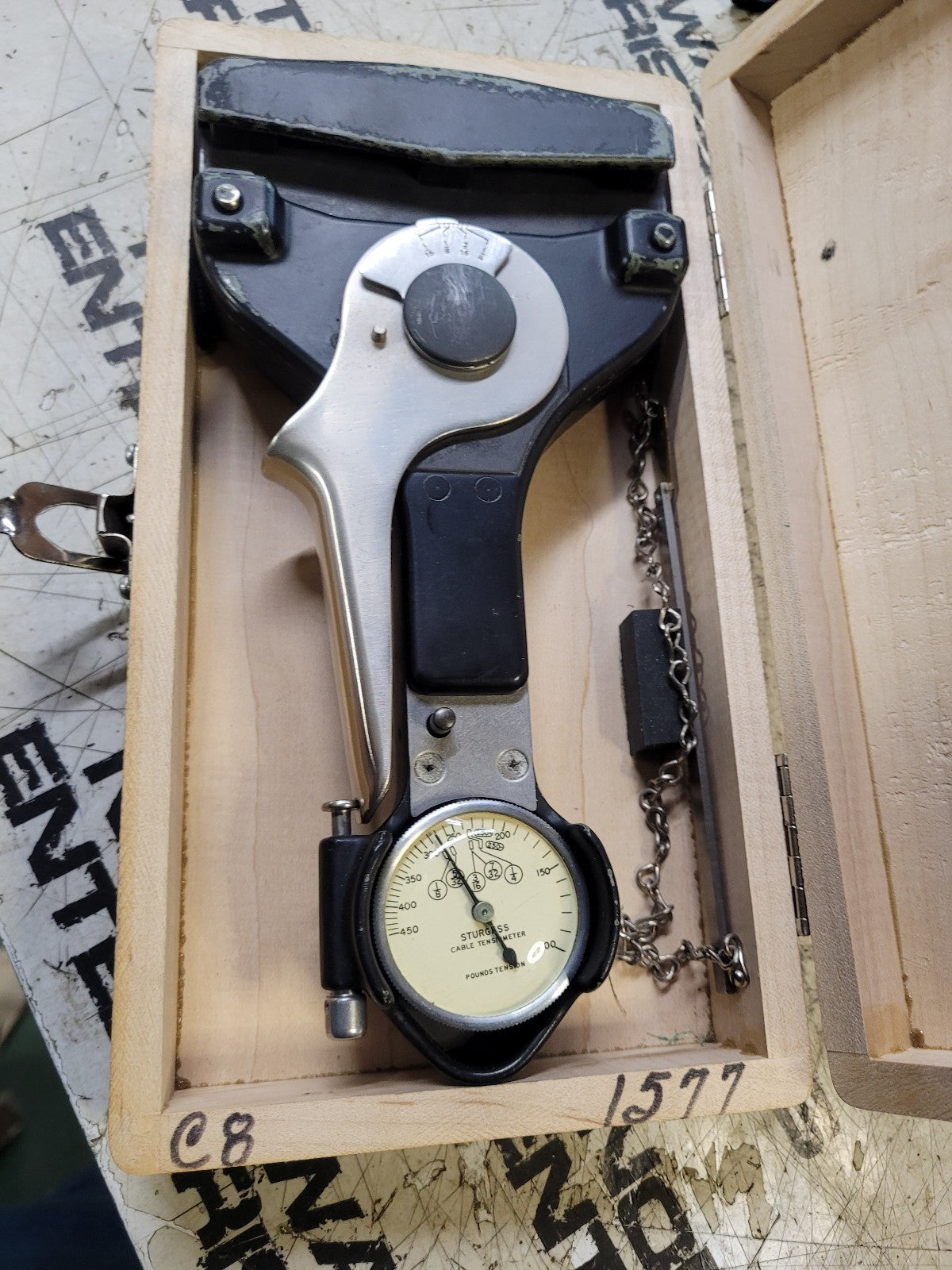 Pacific Scientific T60-1001-C9-1A Aircraft Cable Tensiometer 1/8" to 1/4"