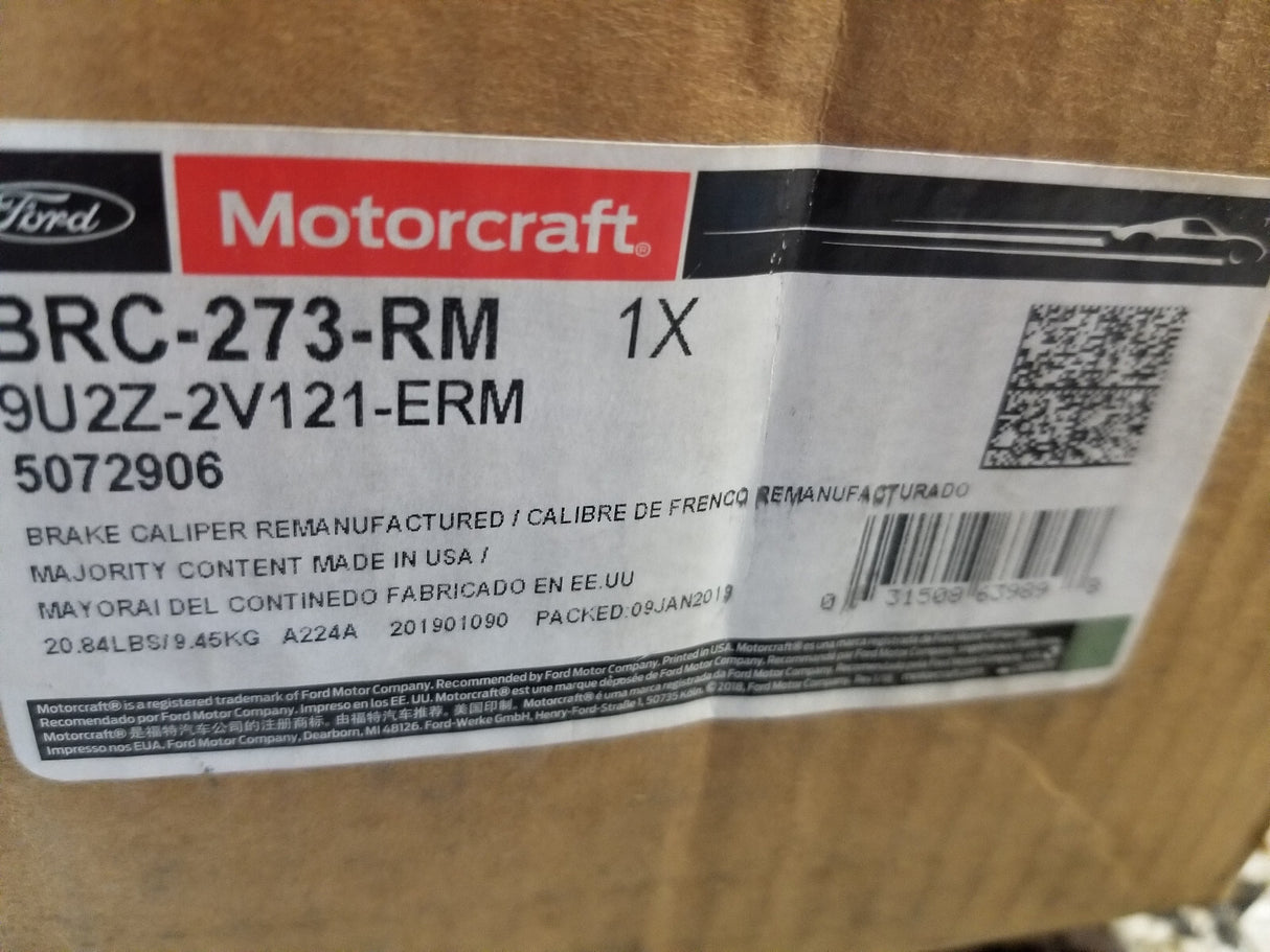 Motorcraft BRC-273-RM Remanufactured Disc Brake Caliper Ford 9U2Z-2V121-ERM