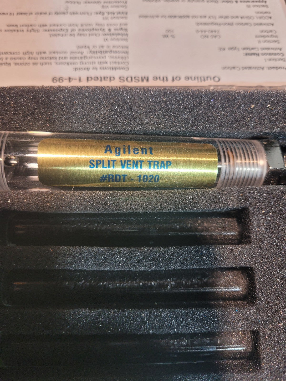 Agilent RDT-1020 Split Vent Trap with 3 Replacement Cartridges