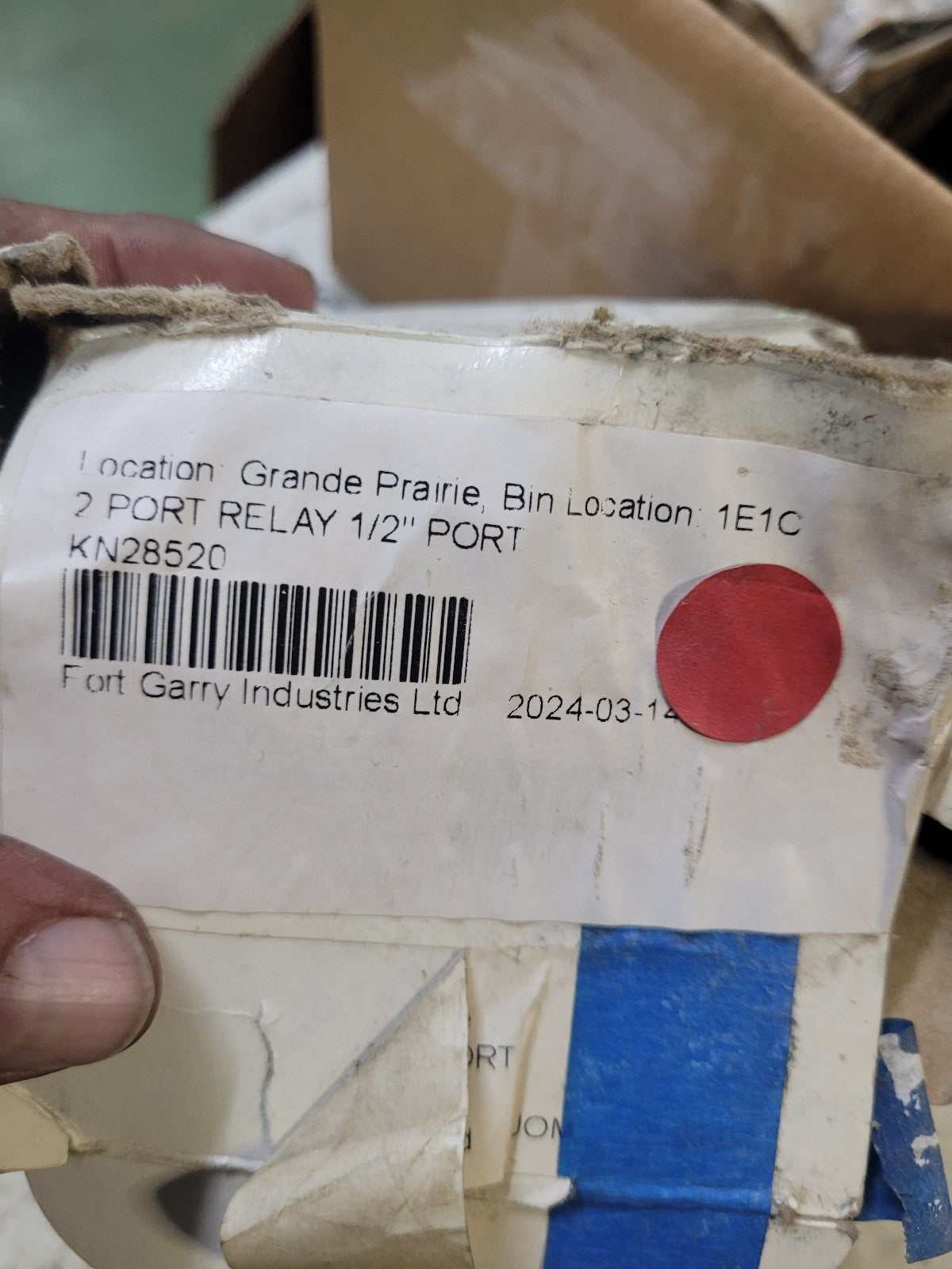 Haldex KN28520 Air Brake Relay Valve 1/2" Supply/Delivery Port, 1/4" Contol