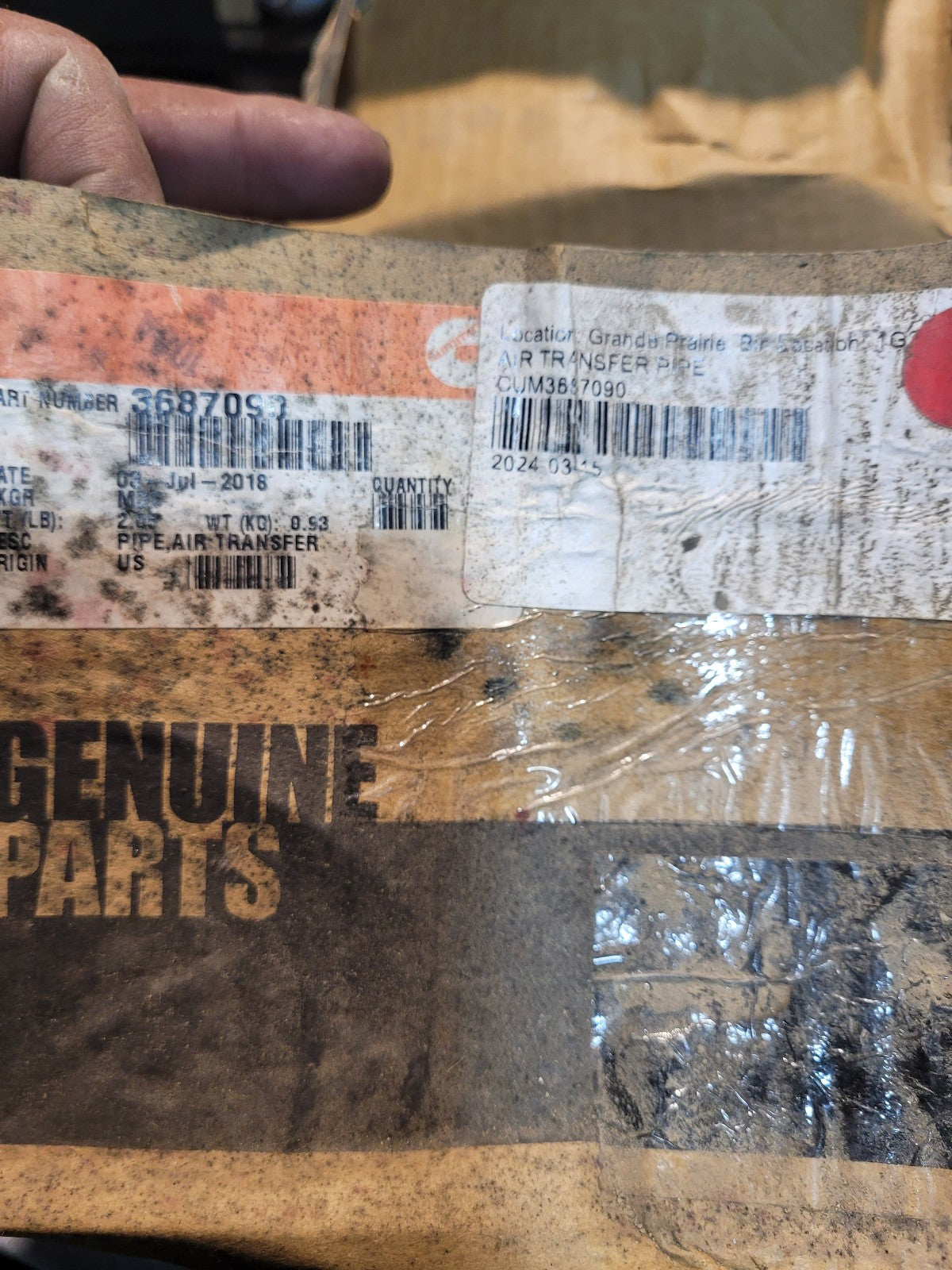 NEW GENUINE 3687090 Air Transfer Connection