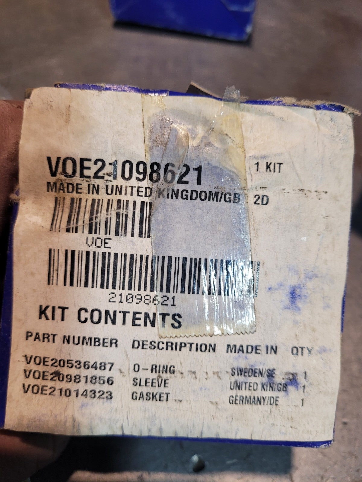 New GENUINE VOLVO VOE21098621 21098621 INJECTOR SLEEVE KIT CUP