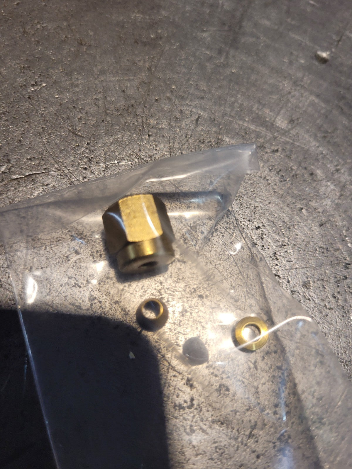 LOT OF 3 PC Agilent 5181-7481 Ferrule Set Brass Swagelok, 1/8" Nut