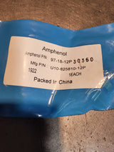 LOT OF 4PC - U10-825810-12P 6 Position Circular Connector Insert