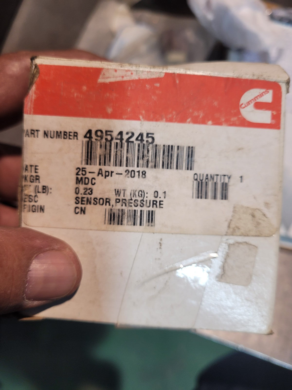 New Cummins Fuel Rail Pressure Sensor 4954245 for ISC ISL 8.3L 8.9L Diesel