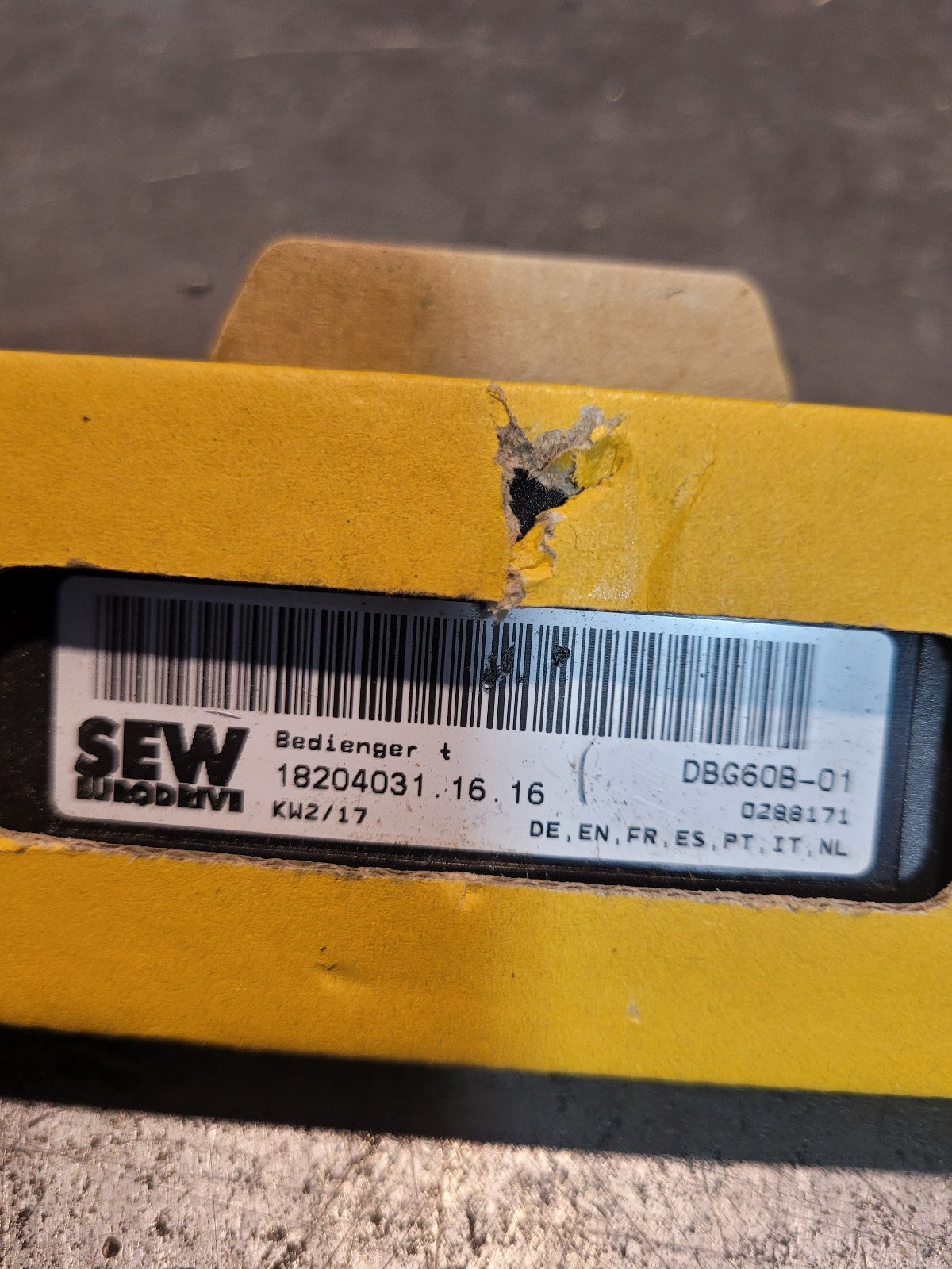 NEW OPEN BOX 18204031.16.16 For SEW EURODRIVE Control Unit Keypad  DBG60B-01