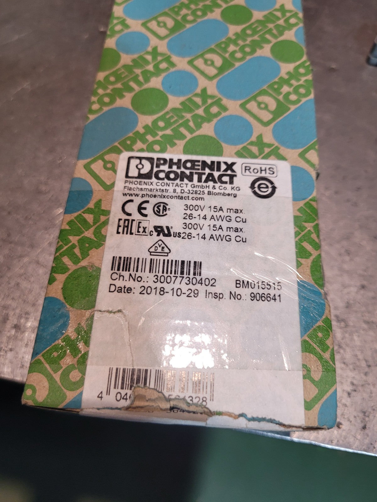 1 BOX OF 50PC - 3208197-31254 Terminal Block Connector 4 Position Feed Through