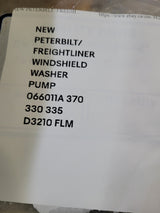 Windshield Washer Squirter Pump Compatible With PETERBILT 066011A 370 330 335 Se