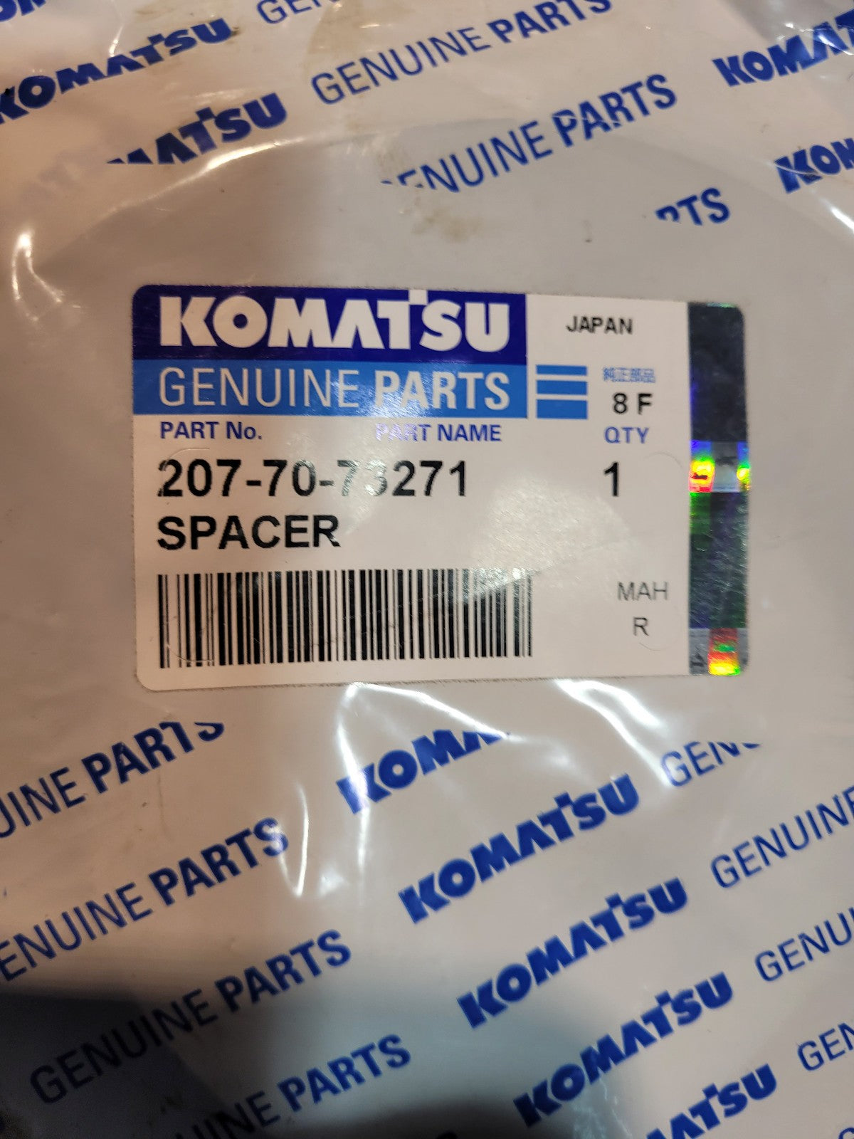 New OEM Genuine Komatsu207-70-73271 Spacer