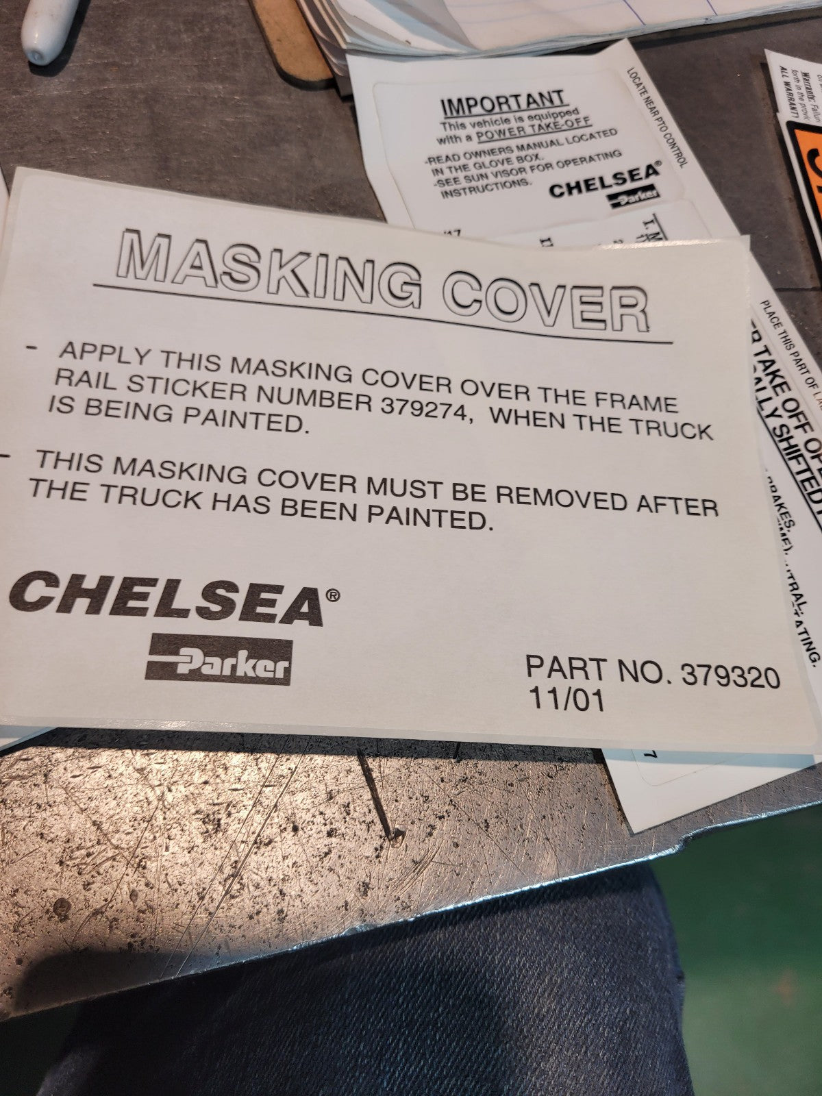 Chelsea 328388-98X Parker PTO Cab Control Air Shift Cylinder Installation Kit