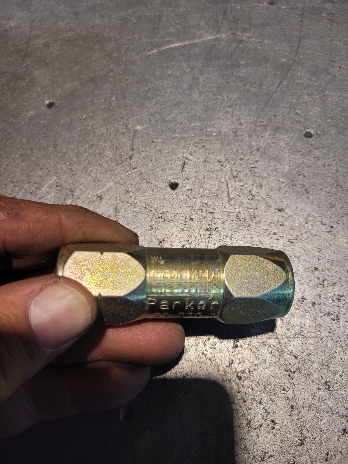 Parker DC-370-5, Hydraulic One Way Check Valve, 3000 Psi, 20 gpm, 3/8” Npt