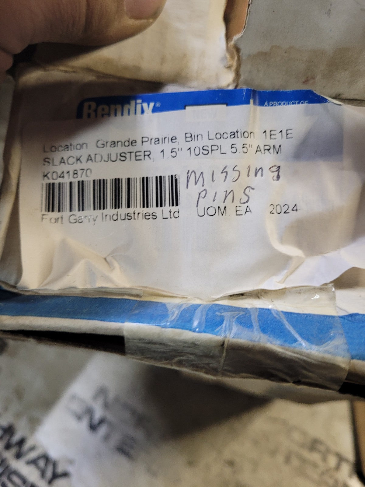 MISSING PINS BENDIX K041870 10 Spline 5.5" Automatic slack adjuster