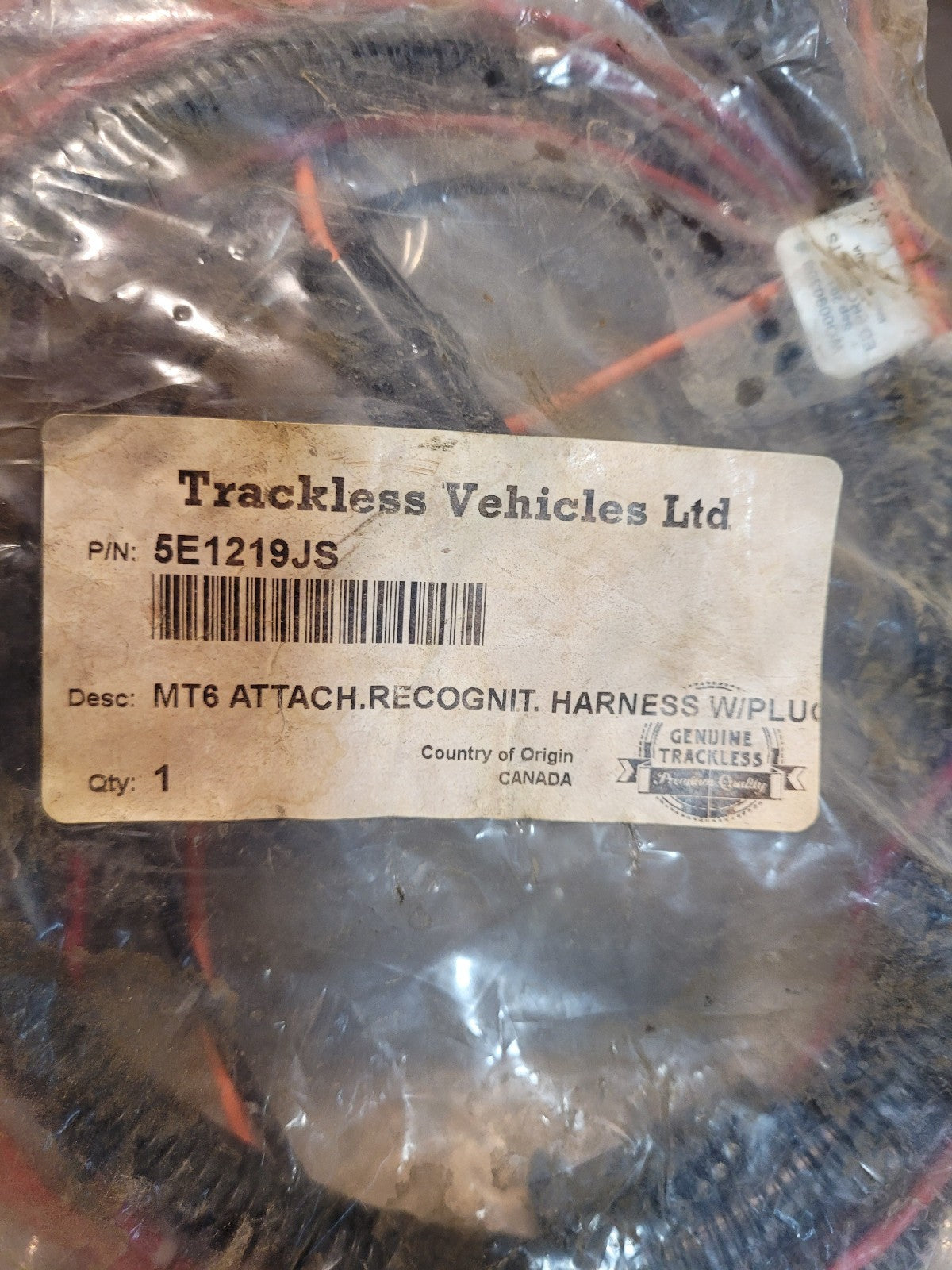 New Trackless 5e1219js wiring harness