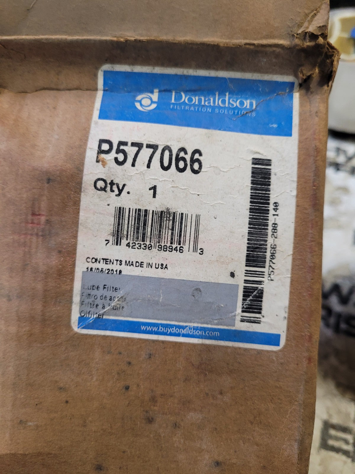 P577066 DONALDSON LUBE FILTER